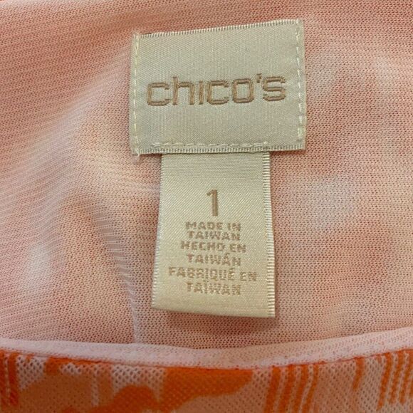 Chico’s Summery Shapes Mesh Split Sleeve Poncho Top Medium - Picture 11 of 13